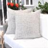 24x24 pillow covers Set of 2 Cream White & Black, Soft Textured Chenille Throw Pillows Cases Cozy Large Cushion Covers for Couch, Modern Square Big PillowCases, Oversized Euro Shams Sofa Pillow Covers view 3