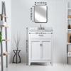 Minuover Wall Mount Mirror for Bathroom, Brush Black Metal Framed Rounded Corner Rectangular Vanity Mirror (16" x 20", Black) view 2