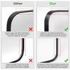 Minuover Wall Mount Mirror for Bathroom, Brush Black Metal Framed Rounded Corner Rectangular Vanity Mirror (16" x 20", Black) view 3