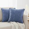26x26 Pillow Covers Set of 2 Navy Blue, Extra Large Throw Pillow Covers for Couch Sofa Pillows, Soft Cozy Big Cushion Covers, Modern Square Euro Pillow Cases, Oversized Decorative Euro Shams view 4