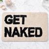 Feblilac Get Naked Bathroom Rug, Non Slip Bath Rug, Cute Tufted Bathroom Mat, Indoor Washable Microfiber Bath Mats for Bathroom Living Room Fast Dry view 1