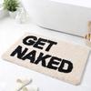 Feblilac Get Naked Bathroom Rug, Non Slip Bath Rug, Cute Tufted Bathroom Mat, Indoor Washable Microfiber Bath Mats for Bathroom Living Room Fast Dry view 2