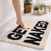 Feblilac Get Naked Bathroom Rug, Non Slip Bath Rug, Cute Tufted Bathroom Mat, Indoor Washable Microfiber Bath Mats for Bathroom Living Room Fast Dry view 3