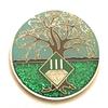3 Year NA Medallion - Green & Blue Tree of Life , Glitter, Bling, Clean Recovery Chip, Token, Coin view 1