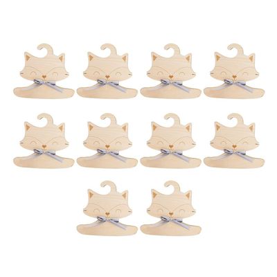 10pcs Cartoon Wood Clothes Hangers for Nursery Boy Girl Clothing Organizer for Boys and Girls Closet Storage and Drying