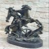 Japanese Samurai Warrior ON Horse Sword Viking Style Helmet 100% Bronze Figurine by Think Bronze Decoration Home Art view 1