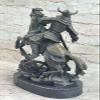 Japanese Samurai Warrior ON Horse Sword Viking Style Helmet 100% Bronze Figurine by Think Bronze Decoration Home Art view 3