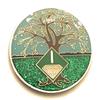 1 Year NA Medallion - Green & Blue Tree of Life , Glitter, Bling, Clean Recovery Chip, Token, Coin view 1
