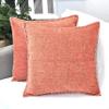24x24 Pillow Covers Set of 2 Orange, Soft Textured Chenille Throw Pillows Cases Cozy Large Cushion Covers for Couch, Modern Square Big Pillowcases, Farm House Oversized Euro Shams Sofa Pillow Covers view 4