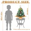 Wangchao Craft 20" Tabletop Mini Christmas Tree Set with LED Light, Star Treetop, Ornaments Balls, Table Top Small Christmas Tree, Best DIY Christmas Decorations Green view 2