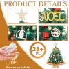 Wangchao Craft 20" Tabletop Mini Christmas Tree Set with LED Light, Star Treetop, Ornaments Balls, Table Top Small Christmas Tree, Best DIY Christmas Decorations Green view 3