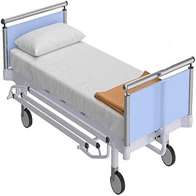 Hospital Fitted Sheet with One Pillow Cover, Set of 2 PCs, Deep Pocket from 15 to 16 Inches, 400 Thread Count, Sateen Finish, 100% Egyptian Cotton & Wrinkle Free-White Solid,Full-XL Size.