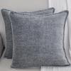 24x24 Pillow Covers Set of 2 Grey Soft Textured Chenille Extra Large Soft Cozy Large Cushion Covers for Couch Gray Modern Square Big Pillowcases Decorative Farmhouse Oversized Euro Shams view 2