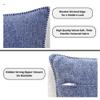 24x24 Pillow Covers Set of 2 Navy Blue Soft Textured Chenille, Soft Cozy Large Cushion Covers for Couch, Modern Square Big Pillowcases, Decorative Farm House Oversized Euro Shams Sofa Pillow Covers view 2