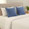24x24 Pillow Covers Set of 2 Navy Blue Soft Textured Chenille, Soft Cozy Large Cushion Covers for Couch, Modern Square Big Pillowcases, Decorative Farm House Oversized Euro Shams Sofa Pillow Covers view 4