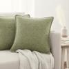 26x26 Pillow Covers Set of 2 Light Olive Green, Extra Large Throw Pillow Covers for Couch Sofa Pillows, Soft Cozy Big Cushion Covers, Modern Square Euro Pillow Cases, Oversized Decorative Euro Shams view 2