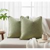 26x26 Pillow Covers Set of 2 Light Olive Green, Extra Large Throw Pillow Covers for Couch Sofa Pillows, Soft Cozy Big Cushion Covers, Modern Square Euro Pillow Cases, Oversized Decorative Euro Shams view 4
