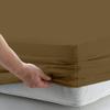 Hospital Fitted Sheet with One Pillow Cover, Set of 2 PCs, Deep Pocket from 15 to 16 Inches, 400 Thread Count, Sateen Finish, 100% Egyptian Cotton & Wrinkle Free-Taupe Solid,Full-XL Size. view 4