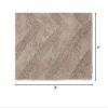 Better Trends 2 Piece Bathroom Rug Set 100% Cotton Non-Slip Washable Bath Mat, Soft & Absorbent Bath Rugs for Bath Room, Shower, Bathtub & Spa Floors Beige Hugo Collection view 3