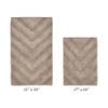 Better Trends 2 Piece Bathroom Rug Set 100% Cotton Non-Slip Washable Bath Mat, Soft & Absorbent Bath Rugs for Bath Room, Shower, Bathtub & Spa Floors Beige Hugo Collection view 4