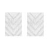Better Trends 2 Piece Bathroom Rug Set 100% Cotton Non-Slip Washable Bath Mat, Soft & Absorbent Bath Rugs for Bath Room, Shower, Bathtub & Spa Floors White Hugo Collection view 1