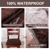 Genina Waterproof Chair Seat Covers Dining Room Chair Covers Stretch Seat Cover for Dinning Room Chair Protector Slipcovers for Kitchen, Hotel (2, Flower Pattern-Chocolate) view 3