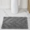 Better Trends 2 Piece Bathroom Rug Set 100% Cotton Non-Slip Washable Bath Mat, Soft & Absorbent Bath Rugs for Bath Room, Shower, Bathtub & Spa Floors Gray Hugo Collection view 4