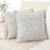 26x26 pillow covers Set of 2 Cream White & Black, Extra Large Throw Pillow Covers For Couch Sofa Pillows, Soft Cozy Big Cushion Covers, Modern Square Euro Pillow Cases, Oversized Decorative Euro Shams view 1