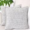 26x26 pillow covers Set of 2 Cream White & Black, Extra Large Throw Pillow Covers For Couch Sofa Pillows, Soft Cozy Big Cushion Covers, Modern Square Euro Pillow Cases, Oversized Decorative Euro Shams view 4