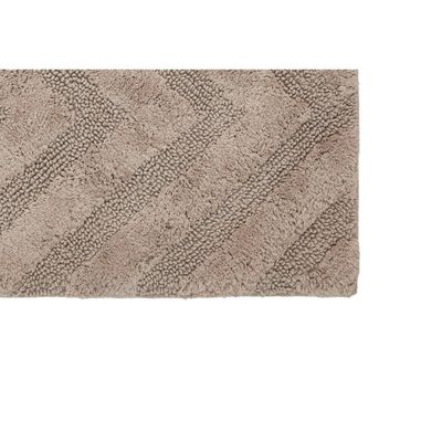Better Trends 3 Piece Bathroom Rug Set 100% Cotton Non-Slip Washable Bath Mat, Soft & Absorbent Bath Rugs for Bath Room, Shower, Bathtub & Spa Floors Beige Hugo Collection