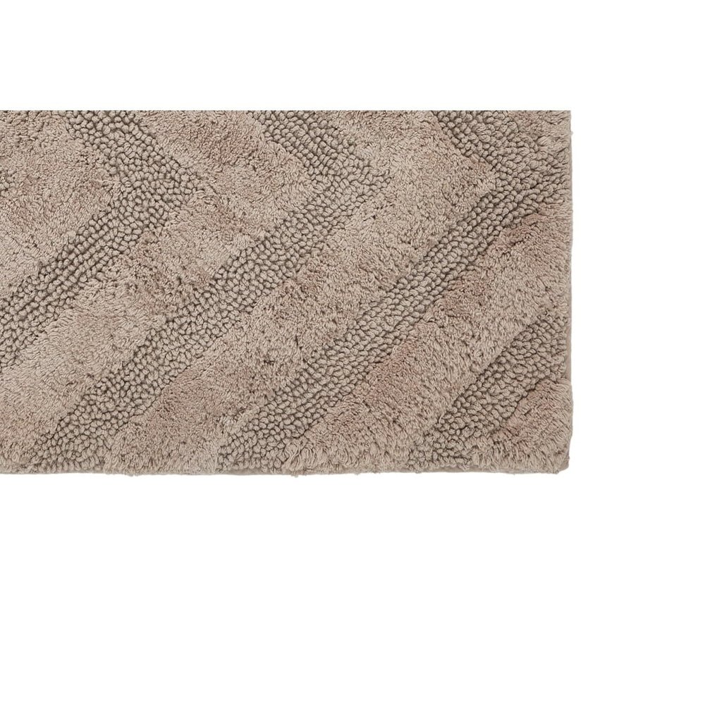 Better Trends 3 Piece Bathroom Rug Set 100% Cotton Non-Slip Washable Bath Mat, Soft & Absorbent Bath Rugs for Bath Room, Shower, Bathtub & Spa Floors Beige Hugo Collection