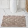 Better Trends 3 Piece Bathroom Rug Set 100% Cotton Non-Slip Washable Bath Mat, Soft & Absorbent Bath Rugs for Bath Room, Shower, Bathtub & Spa Floors Beige Hugo Collection view 4