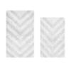Better Trends 2 Piece Bathroom Rug Set 100% Cotton Non-Slip Washable Bath Mat, Soft & Absorbent Bath Rugs for Bath Room, Shower, Bathtub & Spa Floors White Hugo Collection view 1