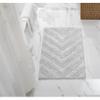 Better Trends 2 Piece Bathroom Rug Set 100% Cotton Non-Slip Washable Bath Mat, Soft & Absorbent Bath Rugs for Bath Room, Shower, Bathtub & Spa Floors White Hugo Collection view 4