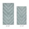 Better Trends 2 Piece Bathroom Rug Set 100% Cotton Non-Slip Washable Bath Mat, Soft & Absorbent Bath Rugs for Bath Room, Shower, Bathtub & Spa Floors Blue Hugo Collection view 3