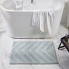 Better Trends 2 Piece Bathroom Rug Set 100% Cotton Non-Slip Washable Bath Mat, Soft & Absorbent Bath Rugs for Bath Room, Shower, Bathtub & Spa Floors Blue Hugo Collection view 4