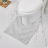 Better Trends 3 Piece Bathroom Rug Set 100% Cotton Non-Slip Washable Bath Mat, Soft & Absorbent Bath Rugs for Bath Room, Shower, Bathtub & Spa Floors White Hugo Collection view 4