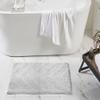 Better Trends 3 Piece Bathroom Rug Set 100% Cotton Non-Slip Washable Bath Mat, Soft & Absorbent Bath Rugs for Bath Room, Shower, Bathtub & Spa Floors White Hugo Collection view 3