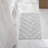 Better Trends 3 Piece Bathroom Rug Set 100% Cotton Non-Slip Washable Bath Mat, Soft & Absorbent Bath Rugs for Bath Room, Shower, Bathtub & Spa Floors White Hugo Collection view 4