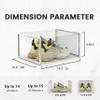Pinkpum XXL Larger Shoe Storage Boxes Fit Size 14, Clear Plastic Stackable Shoe Organizer 12 Pack Sneaker Storage for Sneakerheads Shoe Containers view 2