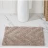 Better Trends 3 Piece Bathroom Rug Set 100% Cotton Non-Slip Washable Bath Mat, Soft & Absorbent Bath Rugs for Bath Room, Shower, Bathtub & Spa Floors Gray Hugo Collection view 4