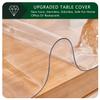 Wood Furniture Dining Coffee Clear Table Cover Protector Desk Pad Crystal PVC Large Pub Bar Tabletop Countertop Topper Plastic Tablecloth Placemats Protective Easy Clean Wipeable PVC Vinyl 48x86 Inch view 2