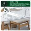 56x60 Multisize Vinyl Desk Pad Mat Clear Plastic Dining Table Protector PVC Tablelcloth Sofa Table Protector Coffee Glass End Side Table Cloth Top Protection Countertop Cover Waterproof Rectangle view 3