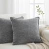 26x26 Pillow Covers Set of 2 Dark Grey Extra Large Throw Pillow Covers for Couch Sofa Pillows Gray Soft Cozy Big Cushion Covers Modern Square Euro Pillow Cases Oversized Decorative Euro Shams view 1