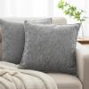26x26 Pillow Covers Set of 2 Dark Grey Extra Large Throw Pillow Covers for Couch Sofa Pillows Gray Soft Cozy Big Cushion Covers Modern Square Euro Pillow Cases Oversized Decorative Euro Shams view 4