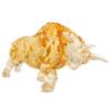 DARMOMOON FengShui Wall Street Bull Statue Acrylic Bull Figurine Sculpture Home Office Desk Decorative Ornament 8.7''L (Amber) view 3