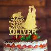 Bride And Groom Silhouette Wedding Cake Toppers With Rottweiler And Labrador Retriever Bride And Groom Wedding Cake Topper Mr Mrs Couple Cake Toppers Gold Acrylic Custom Cake Topper view 3