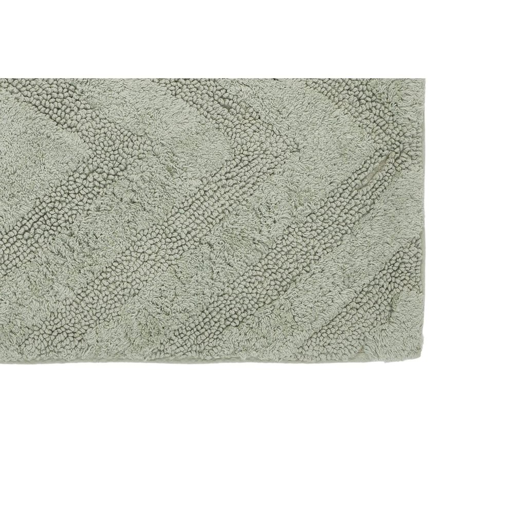Better Trends 2 Piece Bathroom Rug Set 100% Cotton Non-Slip Washable Bath Mat, Soft & Absorbent Bath Rugs for Bath Room, Shower, Bathtub & Spa Floors Dark Sage Hugo Collection