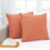26x26 Pillow Covers Set of 2 Orange, Extra Large Throw Pillow Covers for Couch Sofa Pillows, Soft Cozy Big Cushion Covers, Modern Square Euro Pillow Cases, Oversized Decorative Euro Shams view 1