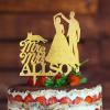 Bride And Groom Silhouette Rustic Wedding Cake Toppers With Dog Gold Acrylic Custom Cake Topper With Pug Dog And Orange Cat Anniversary Cake Toppers Bride And Groom Cake Topper For Wedding view 3